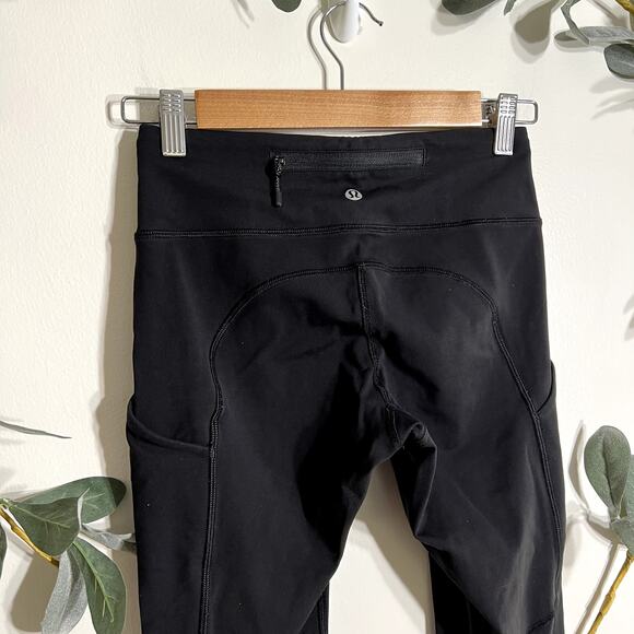 Lululemon Black Leggings with Mesh Panels LAST CALL - Picture 4 of 8